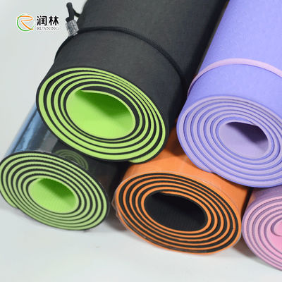 173*61cm TPE-Yoga-Mattenrissbeständigkeit mit Ausrichtungs-Linien
