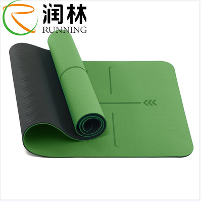 Eignungs-kundenspezifische Logo 6mm TPE-Yoga-Mat Double Side With Customized-Standlinie