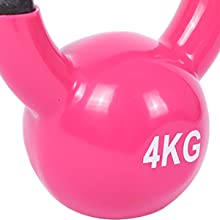 Rosa-Körper-festes Roheisen-Krafttraining Kettlebell für Hauptturnhallen-Training 5