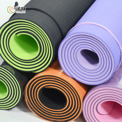 Zoll Doppelschicht-Yoga-Mat Material TPEs L72 für Pilates-Gymnastik