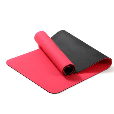 Hellpurpurne Gewohnheit gleiten nicht Pilates Eco freundliches TPE-Yoga Mat Foldable With Travel Bag