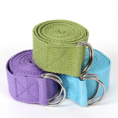 Ausdehnung D Ring Cotton Belt Loops Fitness versieht den kundenspezifischen verstellbaren Yoga-Bügel mit einem Band