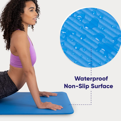 Yoga Mat Non Slip Custom Logo der Turnhallen-NBR 10mm 15mm mit Carry Strap